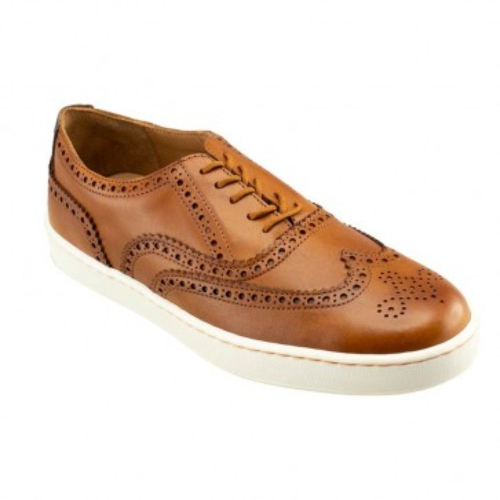 TB Phelps Men's Clubhouse Wingtip Sneaker Tan